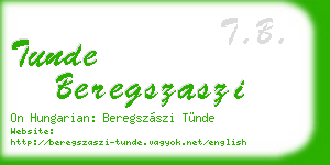tunde beregszaszi business card
