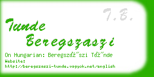 tunde beregszaszi business card